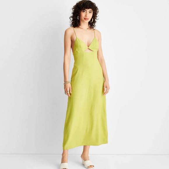 Nwt strappy cut out midi slip dress by Future Collective - Picture 1 of 4